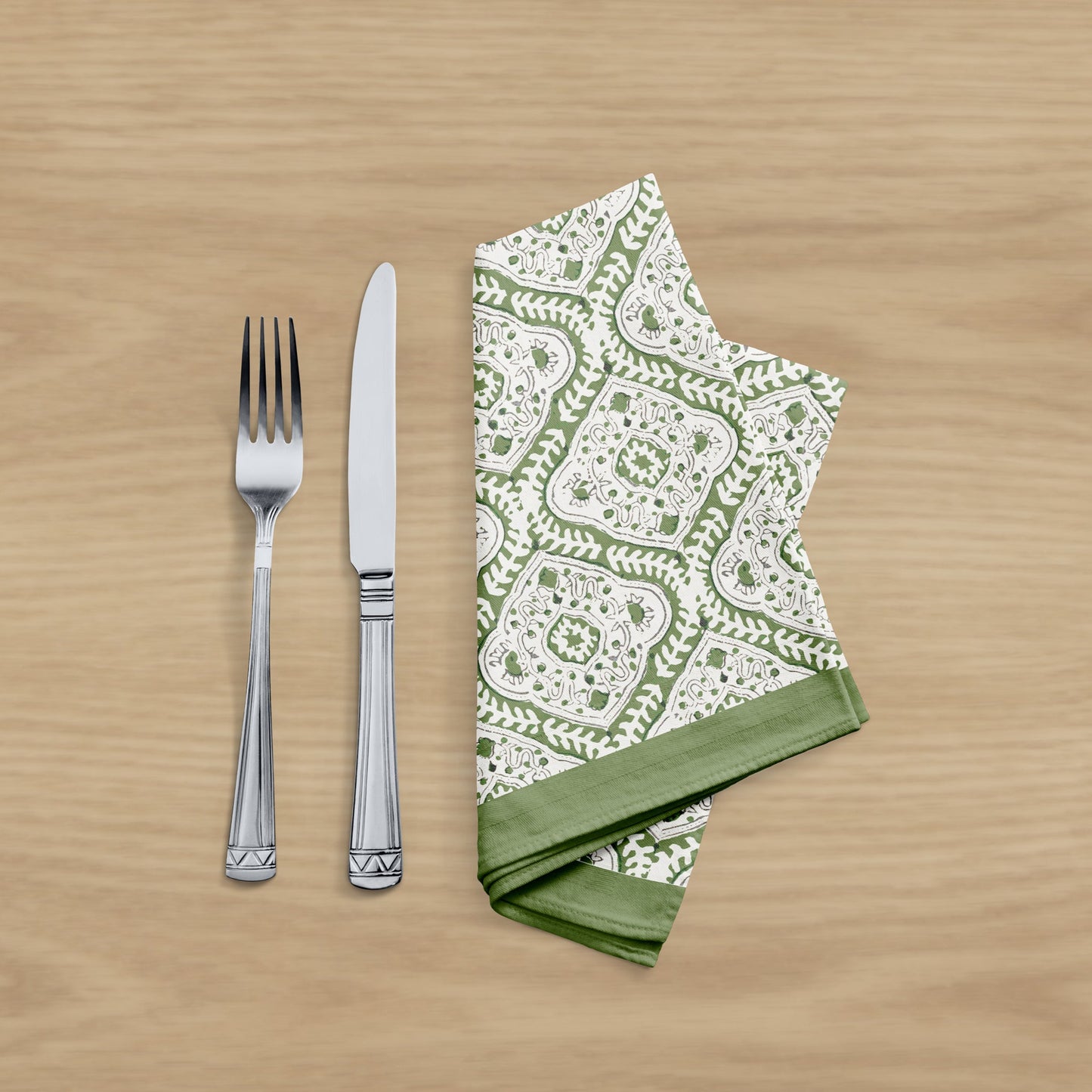 Green Damask Table Napkin (Set of 4)