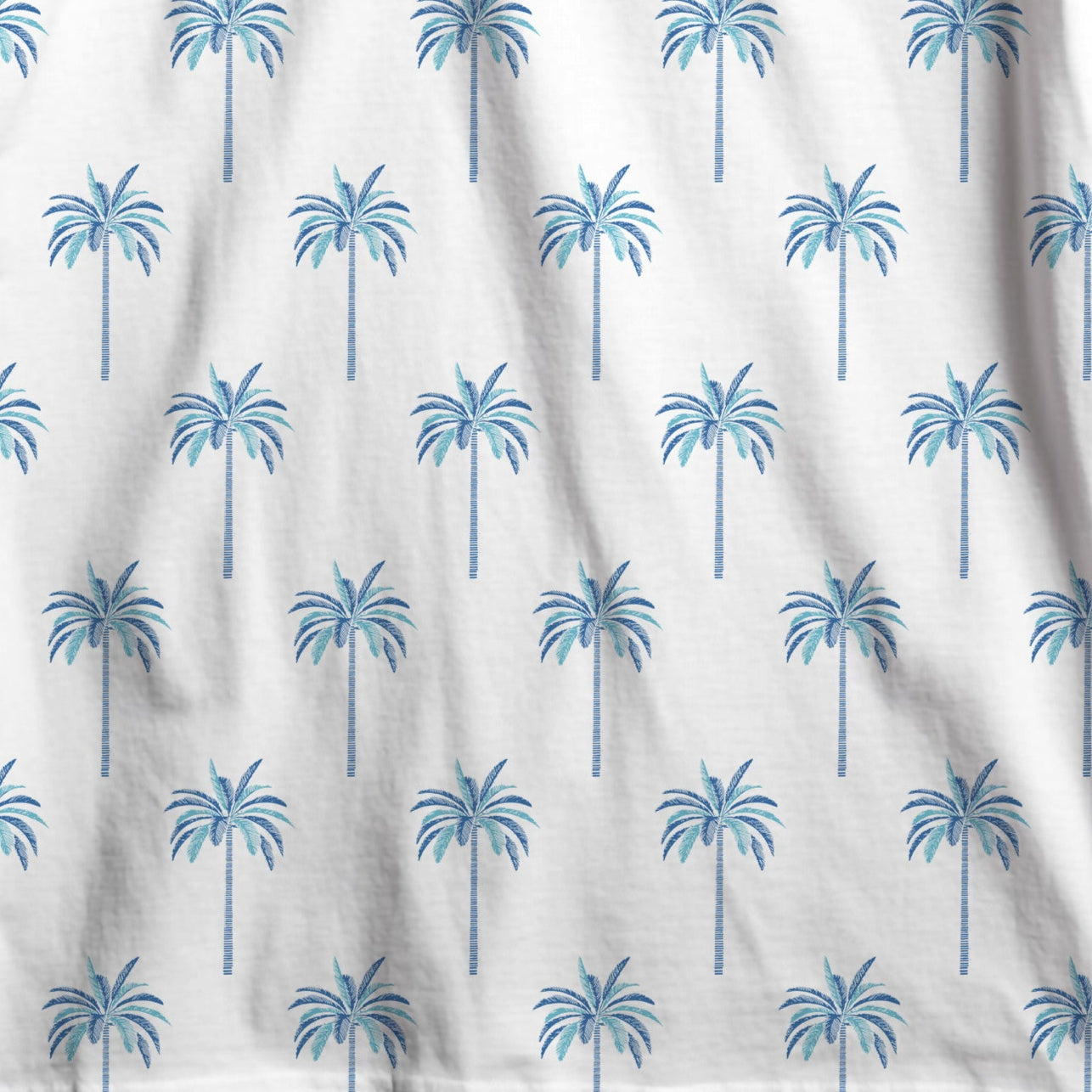 Palm Blue Tablecloth