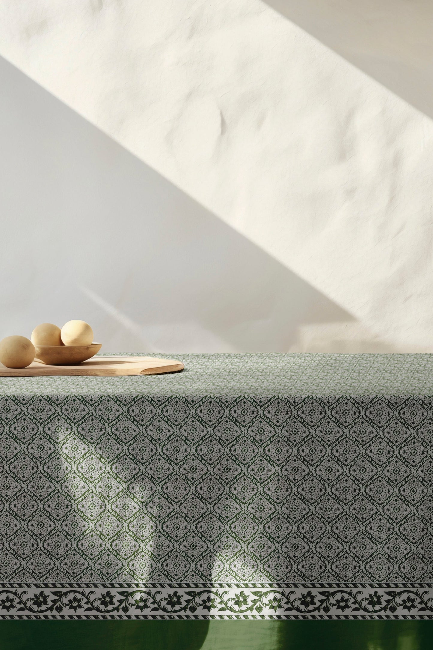 Green Damask Tablecloth