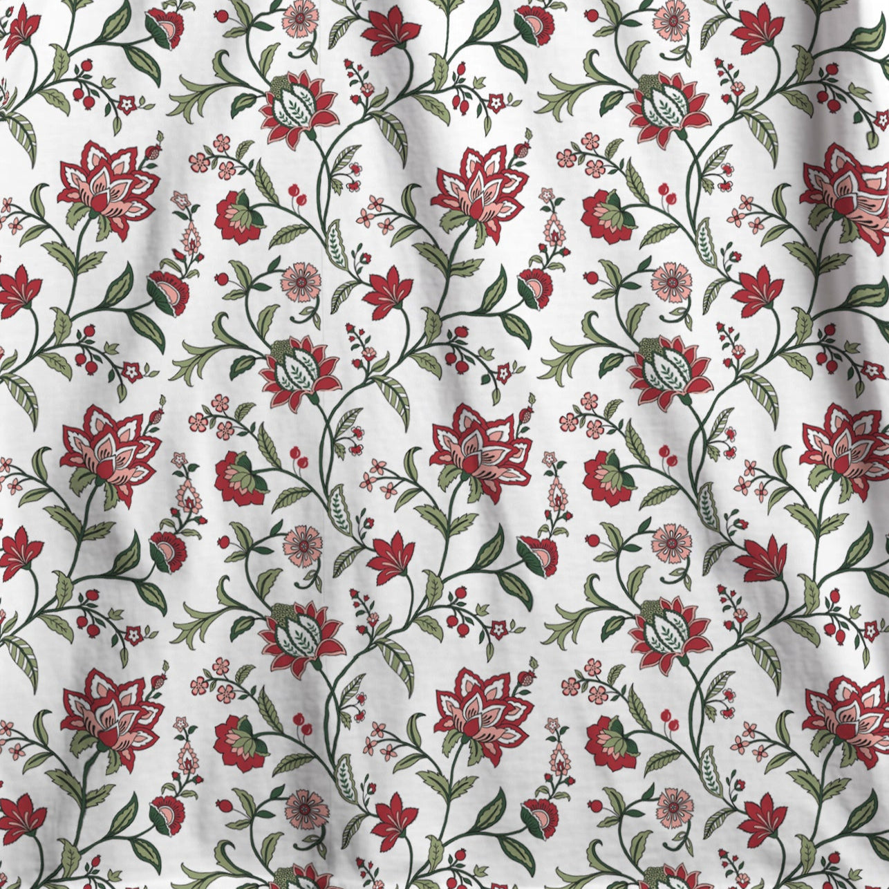 Red & Green Chintz Tablecloth