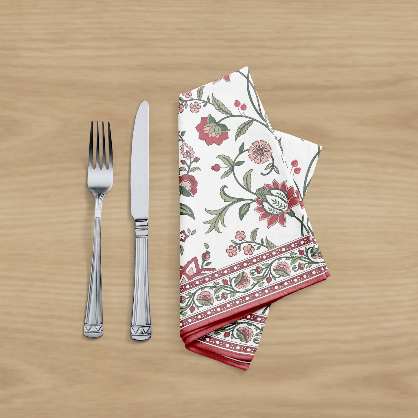 Red & Green Chintz Table Napkin (Set of 4)