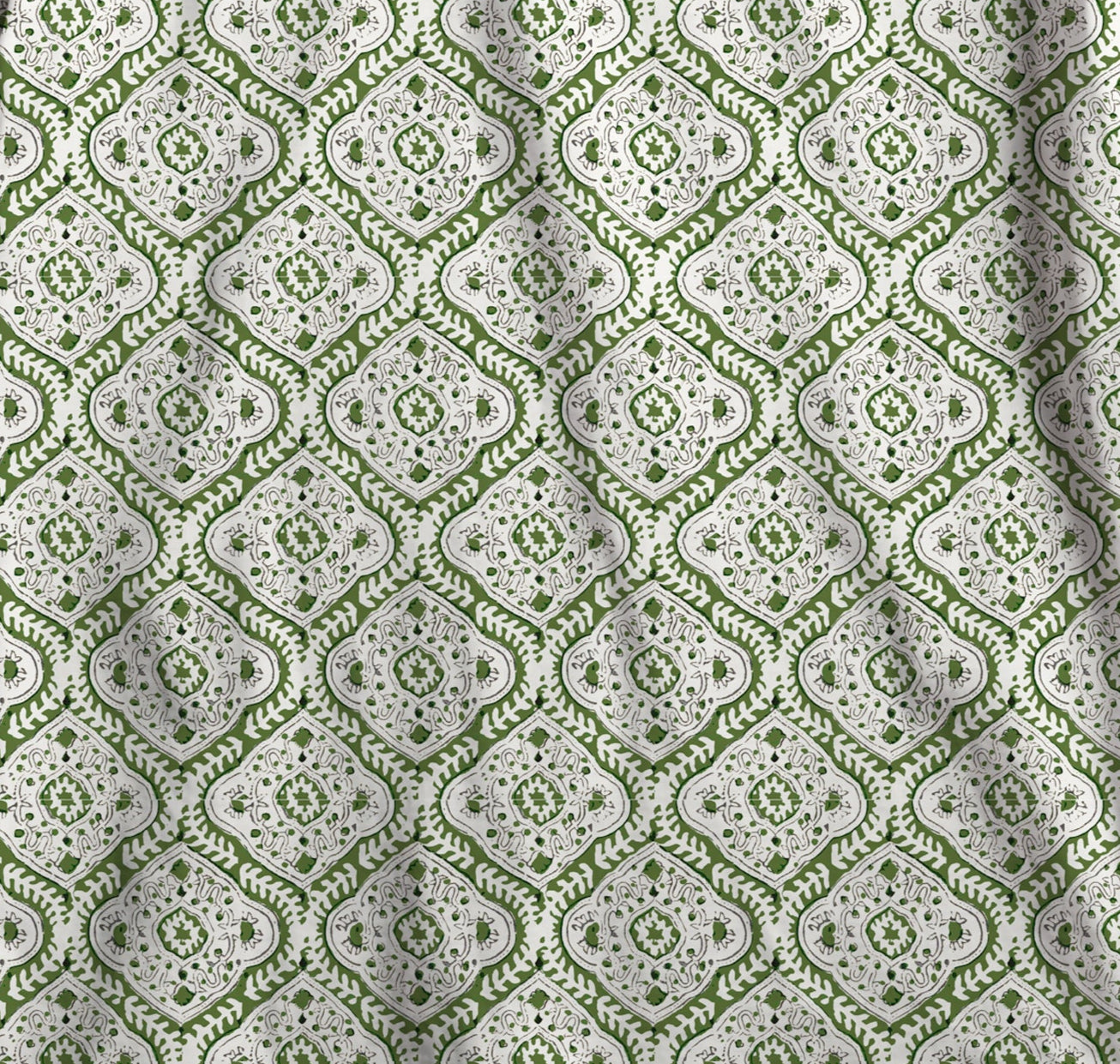 Green Damask Round Tablecloth
