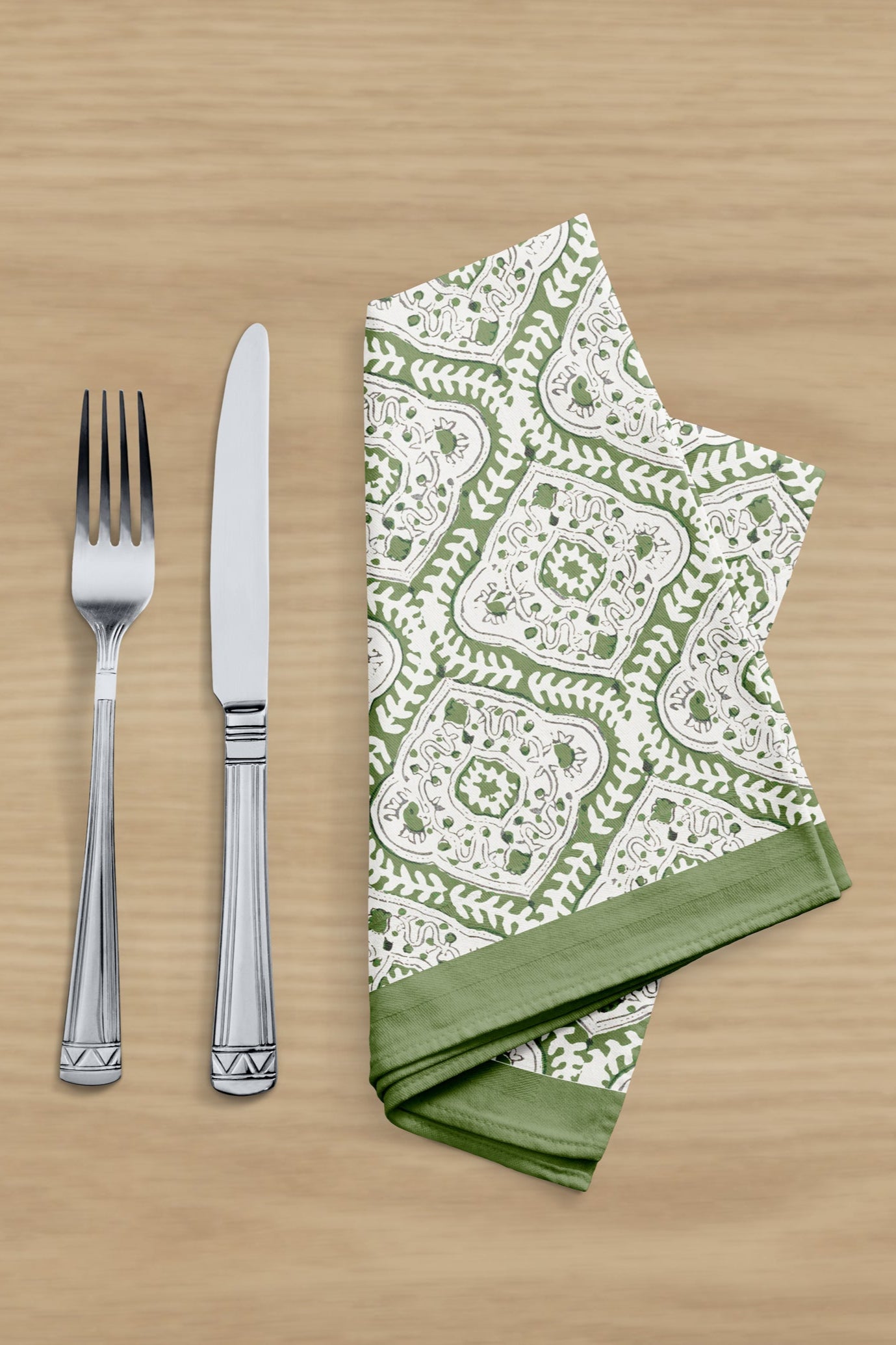 Green Damask Table Napkin (Set of 4)