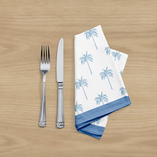 Palm Blue Table Napkin (Set of 4)