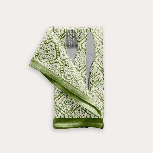 Green Damask Table Napkin (Set of 4)