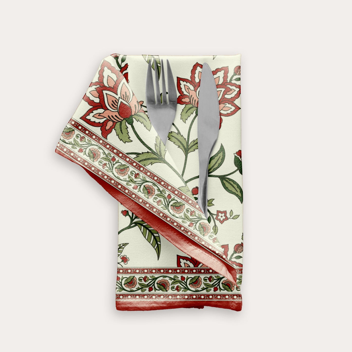 Red & Green Chintz Table Napkin (Set of 4)