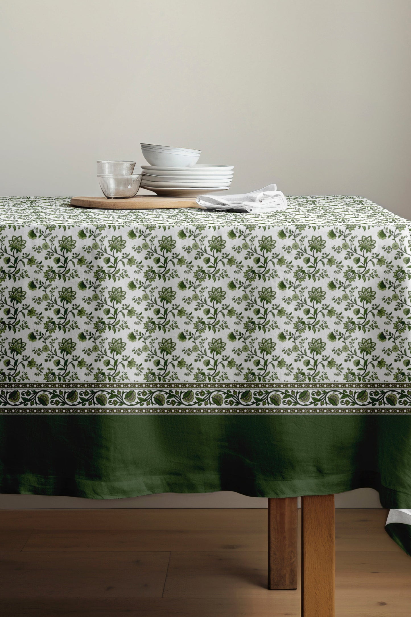 Green Chintz Tablecloth