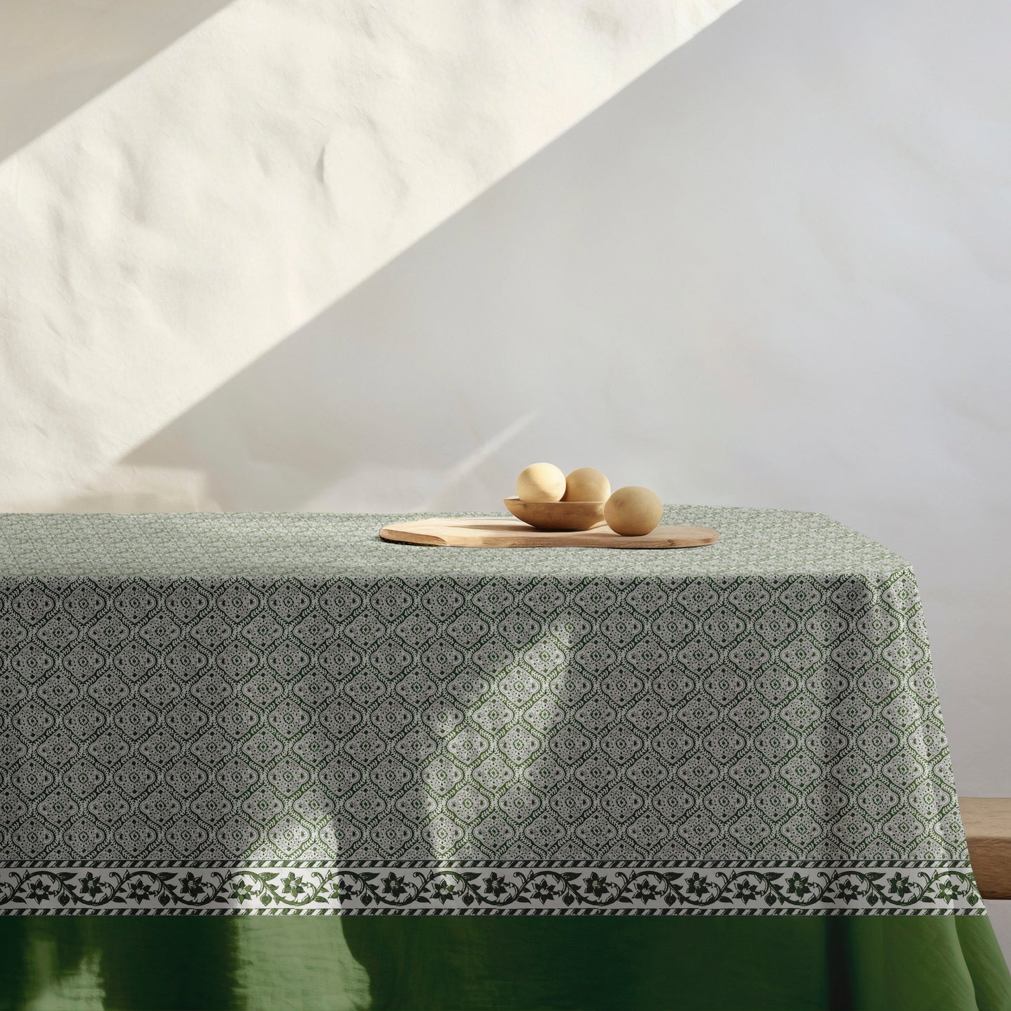 Green Damask Tablecloth