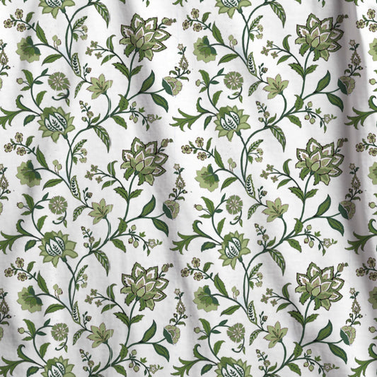 Green Chintz Round Tablecloth