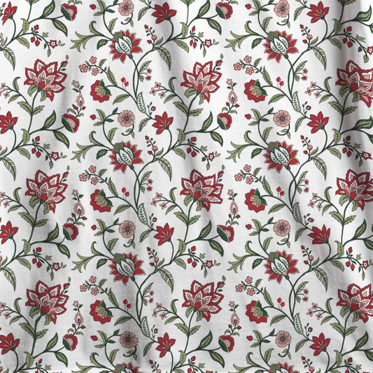 Red & Green Chintz Tablecloth